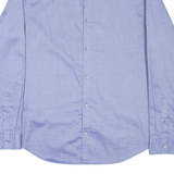 CALVIN KLEIN Mens Plain Shirt Blue Long Sleeve L