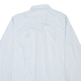 U.S. POLO ASSN Mens Plain Shirt Blue Linen Long Sleeve M