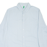 BENETTON Mens Shirt Blue Long Sleeve L