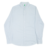 BENETTON Mens Shirt Blue Long Sleeve L