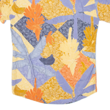 RENZO Mens Shirt Blue Crazy Pattern XS