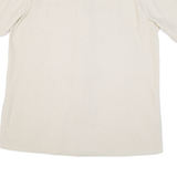 LANG YI Eastern Inspired Dragon Mens Plain Shirt Beige 2XL