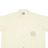 GARRY Big Basic Shirt Mens Plain Shirt Yellow 2XL