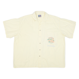 GARRY Big Basic Shirt Mens Plain Shirt Yellow 2XL