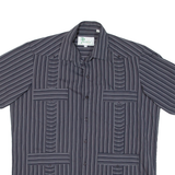 ANNABRISKA Mens Shirt Black Striped M