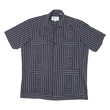 ANNABRISKA Mens Shirt Black Striped M