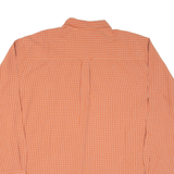 THE NORTH FACE Mens Shirt Orange Check Long Sleeve L
