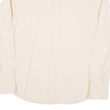 BOSS Slim Fit Mens Plain Shirt Beige Long Sleeve L