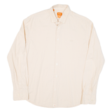 BOSS Slim Fit Mens Plain Shirt Beige Long Sleeve L
