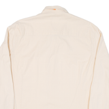 BOSS Slim Fit Mens Plain Shirt Beige Long Sleeve L
