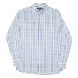 TOMMY HILFIGER Mens Shirt Blue Check Long Sleeve S