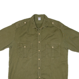 IMAGE Mens Denim Shirt Green 2XL