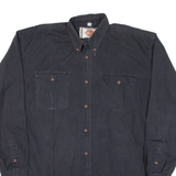 ORIGINAL DEPARTMENT CLOTHING Mens Plain Shirt Black Long Sleeve M