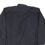 ORIGINAL DEPARTMENT CLOTHING Mens Plain Shirt Black Long Sleeve M