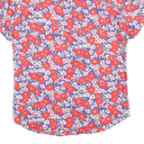 Slim Mens Shirt Red Floral S