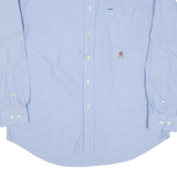 TOMMY HILFIGER Mens Plain Shirt Blue Long Sleeve L