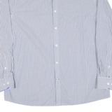 TOMMY HILFIGER Mens Shirt Grey Striped Long Sleeve L