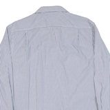 TOMMY HILFIGER Mens Shirt Grey Striped Long Sleeve L