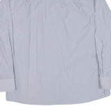 TOMMY HILFIGER Mens Shirt Grey Striped Long Sleeve L