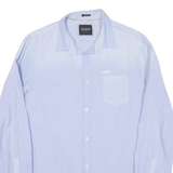 GUESS Slim Fit Mens Shirt Blue Spotted Long Sleeve L