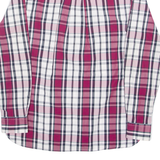 TOMMY HILFIGER Mens Shirt Maroon Check Long Sleeve M