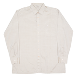 N41 Mens Plain Shirt Beige Long Sleeve XL