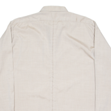 N41 Mens Plain Shirt Beige Long Sleeve XL