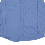 WALBUSCH Outdoors Mens Plain Shirt Blue Long Sleeve XL
