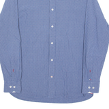TOMMY HILFIGER Mens Shirt Blue Check Long Sleeve M
