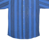 BLAZER Mens Shirt Blue 90s Striped L