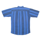 BLAZER Mens Shirt Blue 90s Striped L