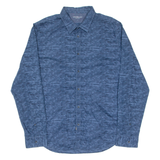 CALVIN KLEIN Mens Shirt Blue Crazy Pattern Long Sleeve L