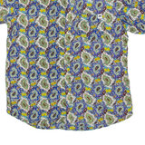 PARADISE Mens Shirt Blue Viscose Paisley XL