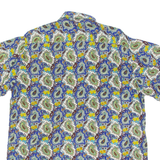PARADISE Mens Shirt Blue Viscose Paisley XL