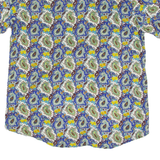 PARADISE Mens Shirt Blue Viscose Paisley XL