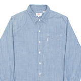LEVI'S Mens Shirt Blue Check Long Sleeve S