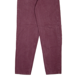TEDDY'S Womens Jeans Maroon Regular Mom W24 L29