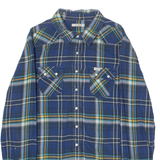 LEE Western Mens Shirt Blue Plaid Long Sleeve S