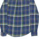 LEE Western Mens Shirt Blue Plaid Long Sleeve S