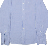 TOMMY HILFIGER Mens Shirt Blue Striped Long Sleeve XL