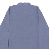CALVIN KLEIN Mens Plain Shirt Blue Long Sleeve L