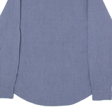 CALVIN KLEIN Mens Plain Shirt Blue Long Sleeve L