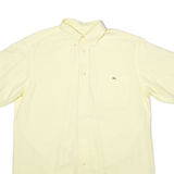 IZOD LACOSTE Mens Plain Shirt Yellow 90s L