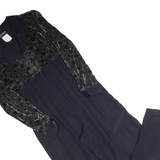 JOLLIBEE Womens Jumpsuit Black 90s Wide-Leg S