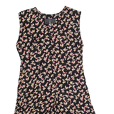 AMERICAN VINTAGE Womens Playsuit Black Floral 90s Wide-Leg M