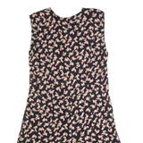 AMERICAN VINTAGE Womens Playsuit Black Floral 90s Wide-Leg M