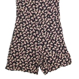 AMERICAN VINTAGE Womens Playsuit Black Floral 90s Wide-Leg M