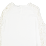 ZARA BASIC Womens Blouse Cream Long Sleeve L
