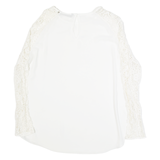 ZARA BASIC Womens Blouse Cream Long Sleeve L