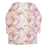 Womens Kimono Top Pink Long Sleeve Floral S